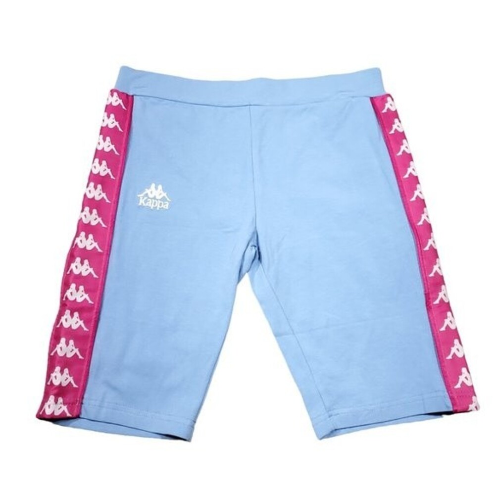 Kappa Women's Biker Shorts 222 Banda Dicles 2 Skin Fit 38187ZW Blue Size Medium